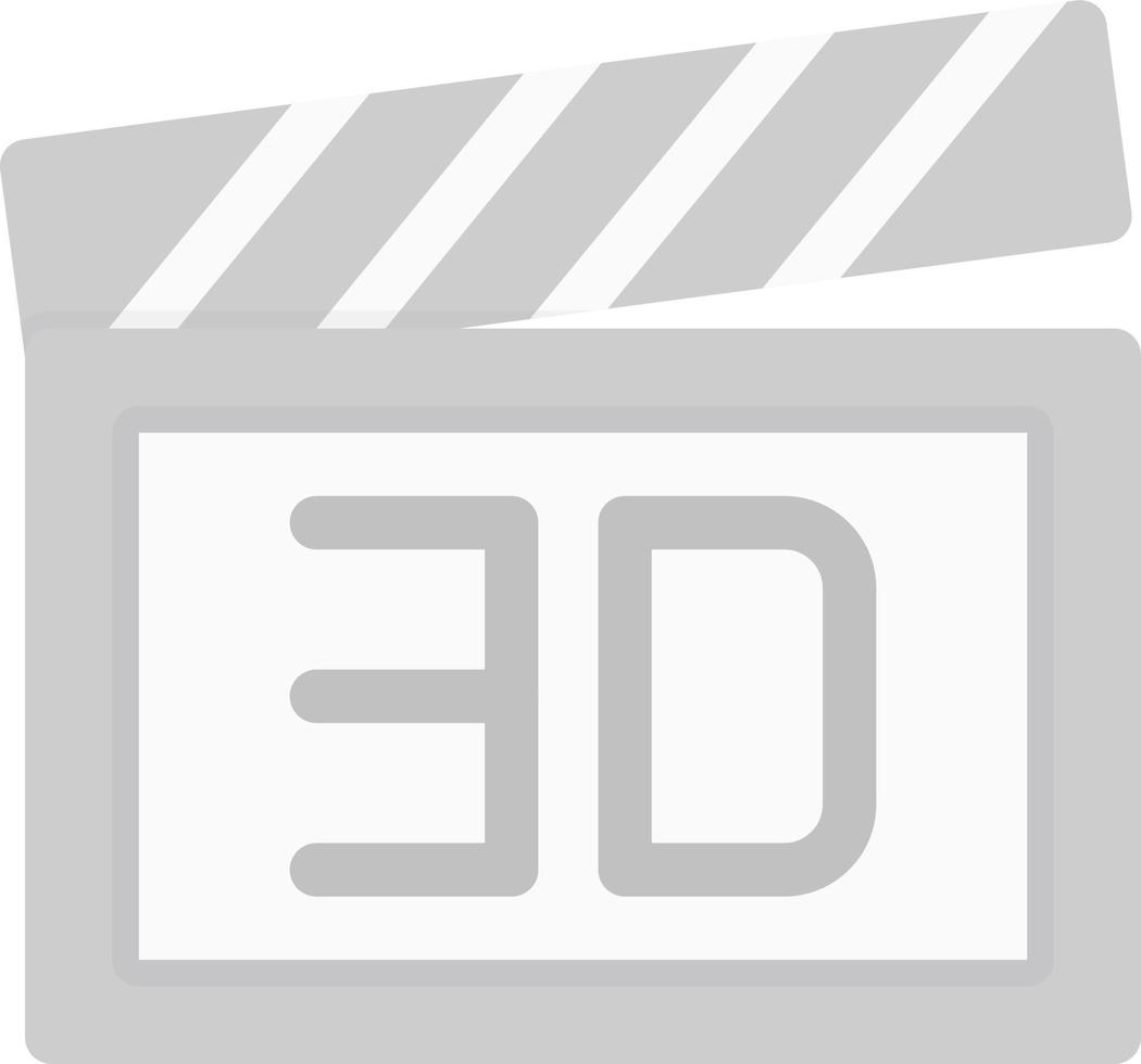 3D-Film-Vektor-Icon-Design vektor