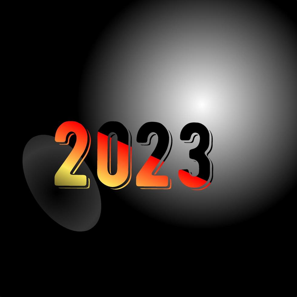 einfacher hintergrund jahr 2023 vektor