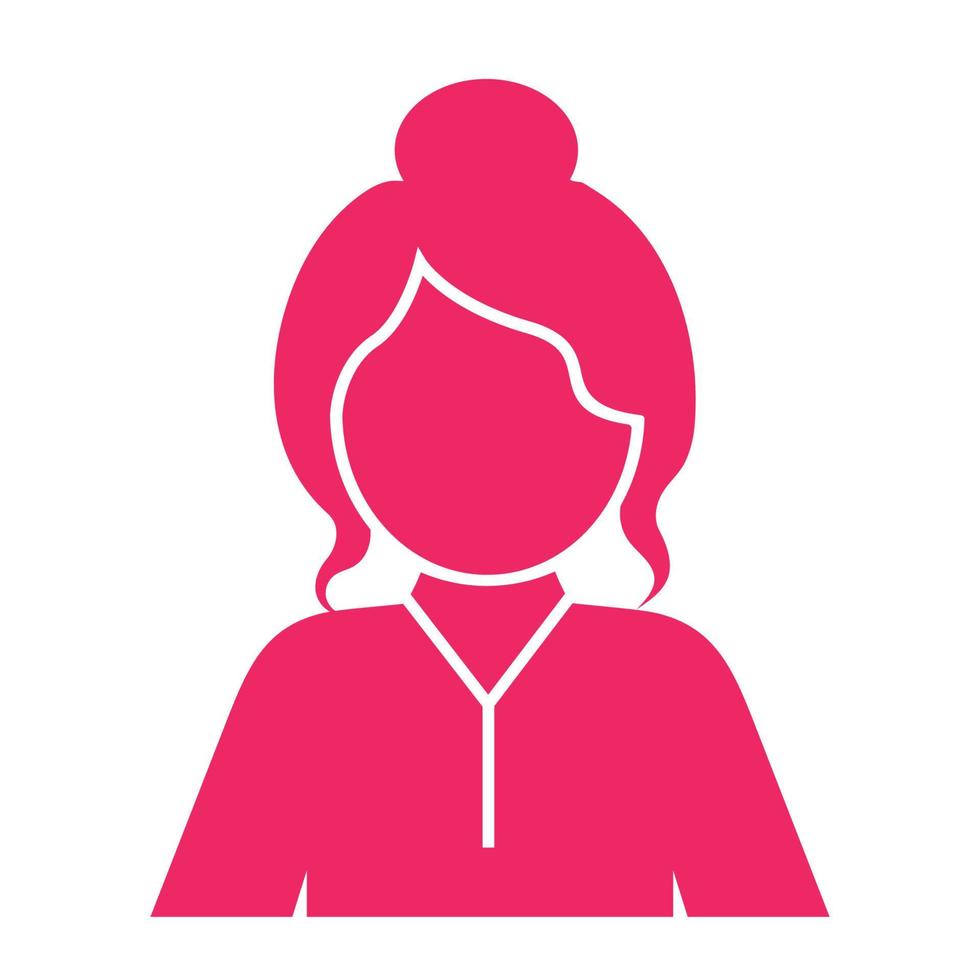 kvinna avatar ikon kvinnor ClipArt vektor illustration för toalett tecken och användare gränssnitt