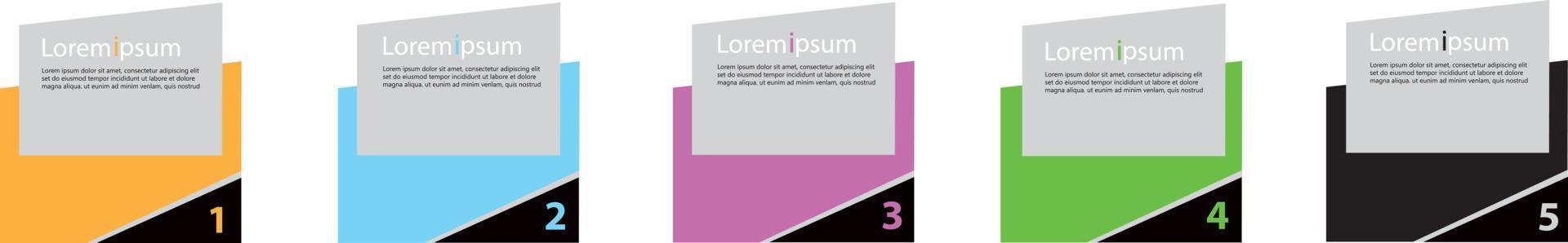 infographics design mall, företag begrepp med 5 steg vektor