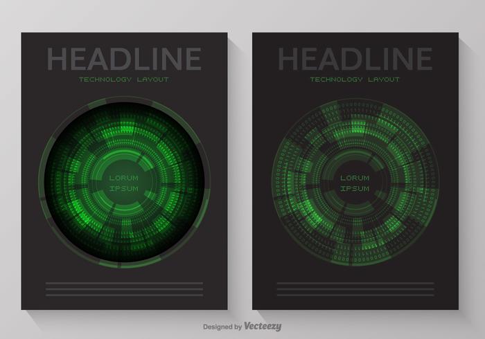 Abstrakt teknologi täcker layout vektor design