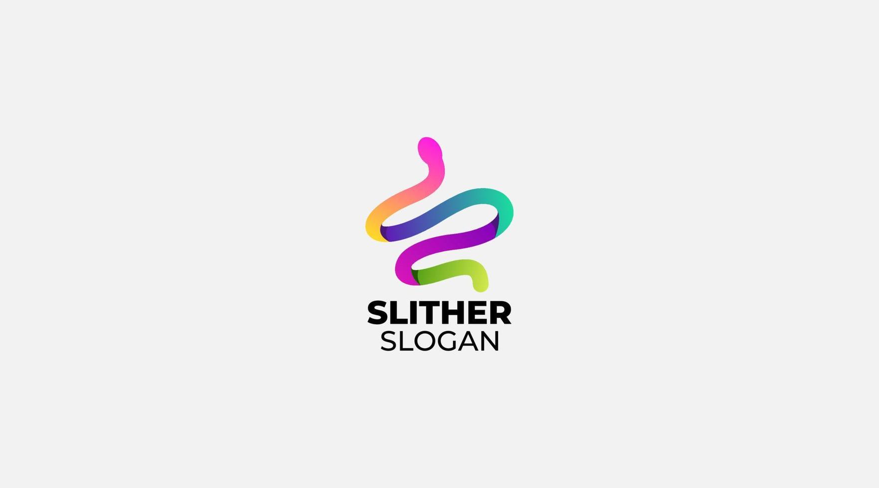 Slither Farbverlauf Schlange Vektor-Design-Vorlage Logo-Symbol vektor