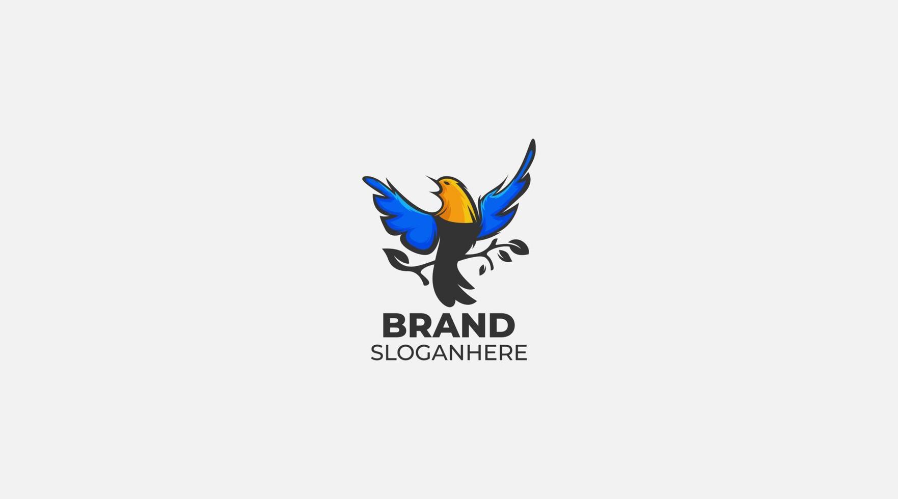 auffälliges Vogel-Logo-Design-Vorlagensymbol vektor