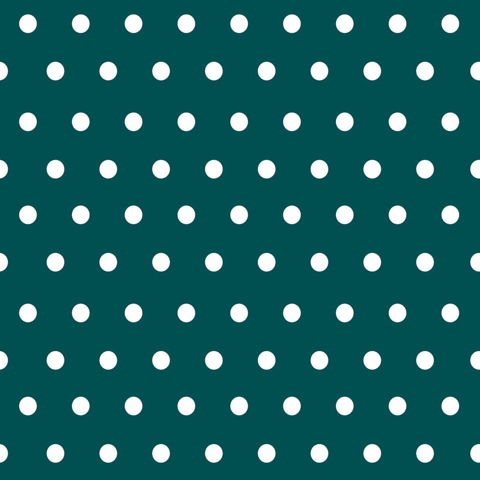 Polka Dot Musterdesign im Vintage-Stil auf einem lebendigen grünen Hintergrund. einfache Vektorillustration. Wird als Drucktextur für Stoff, Packpapier, Tapeten verwendet. vektor
