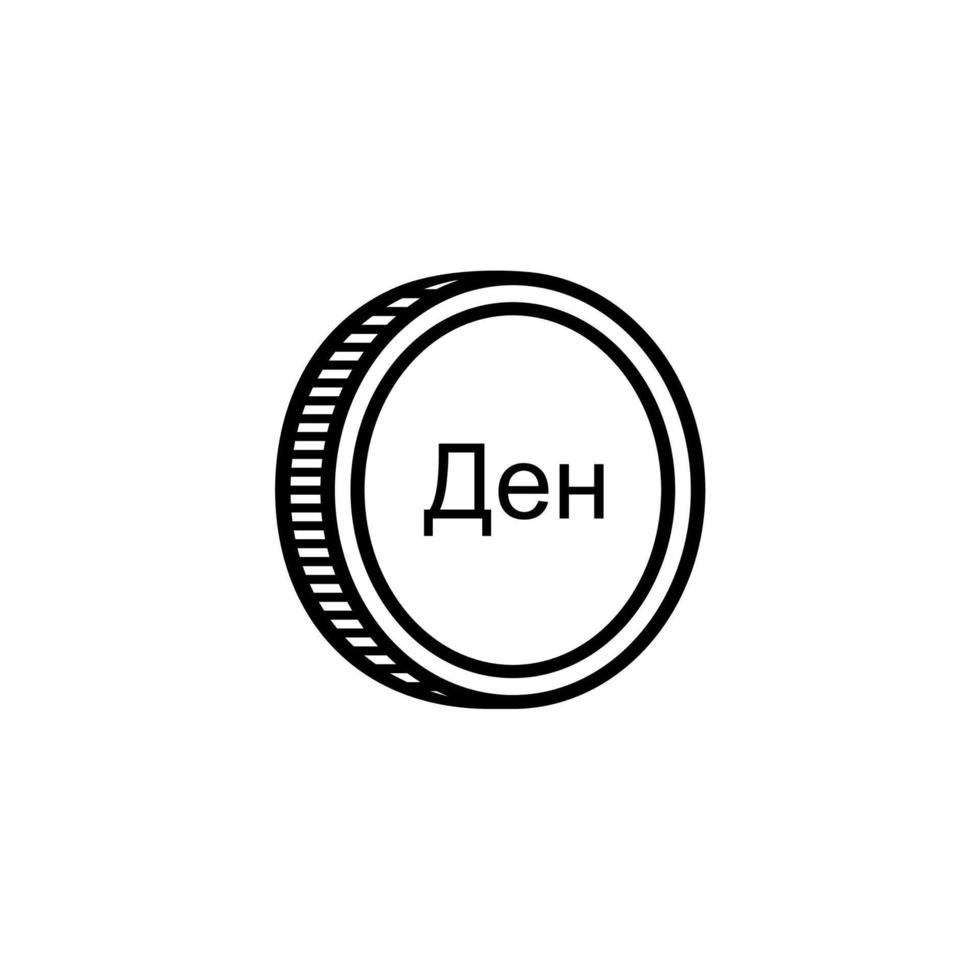 mazedonisches Währungssymbol, mazedonischer Denar, mkd-Zeichen. Vektor-Illustration vektor