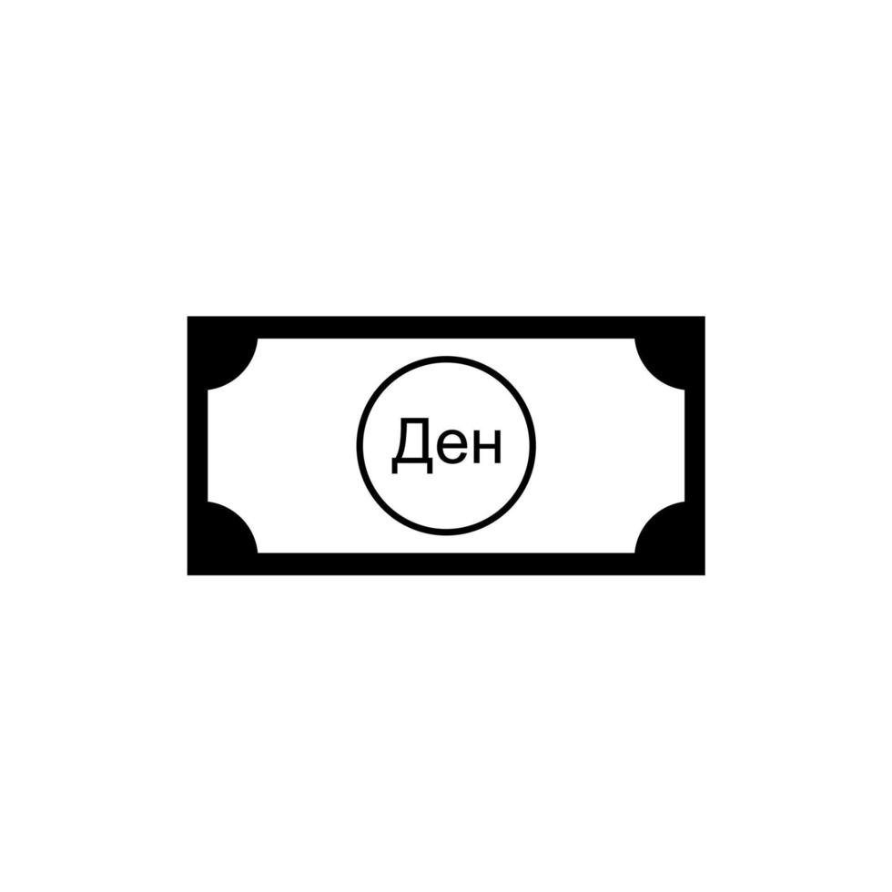 mazedonisches Währungssymbol, mazedonischer Denar, mkd-Zeichen. Vektor-Illustration vektor