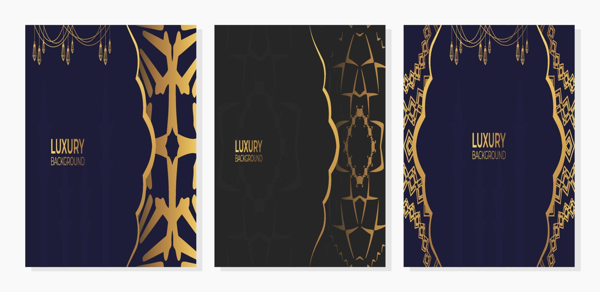 luxuriöses islamisches plakat oder cover mit goldenem arabischem muster im islamischen östlichen stil arabisch. dekoratives mandala im ramadan-stil. geeignet für Themen mit islamischen Nuancen vektor