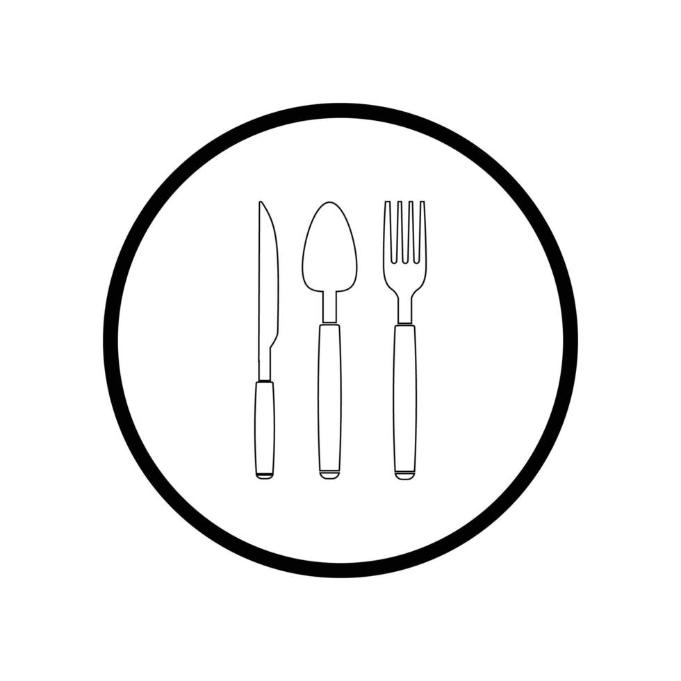 sked gaffel kniv logotyp vektor