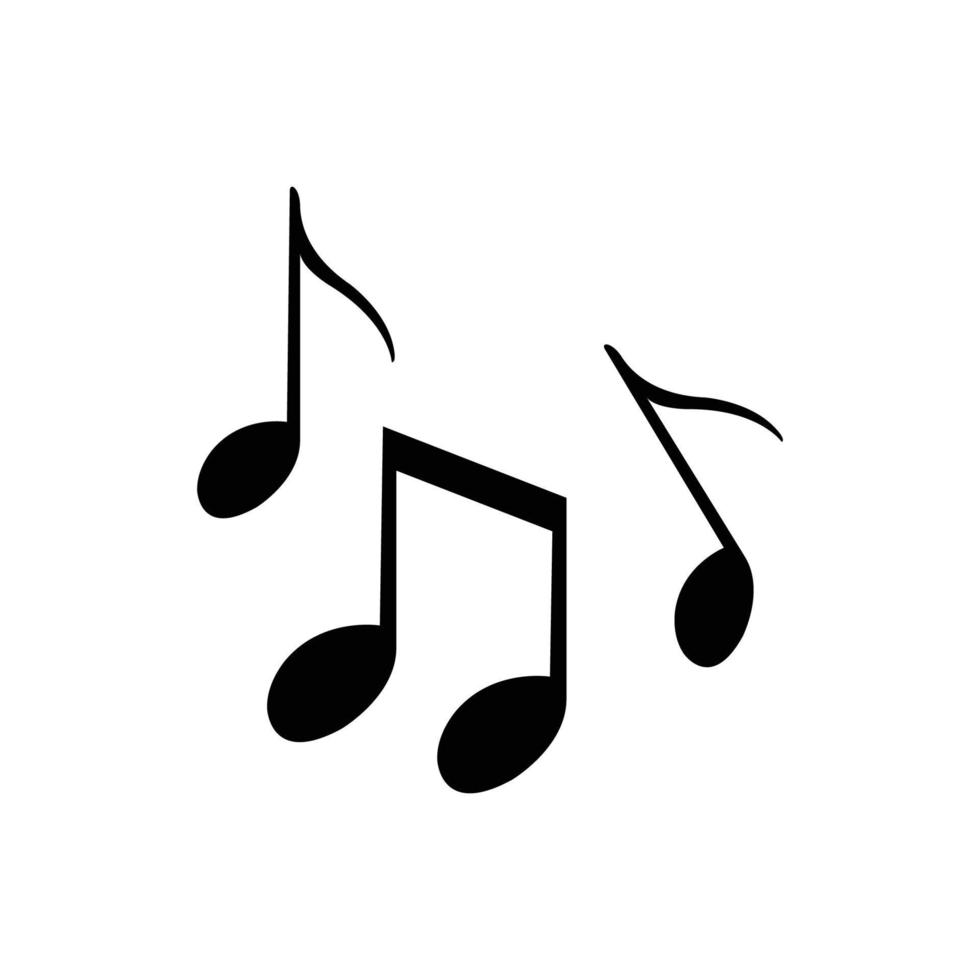 musikalisk notera logotyp vektor