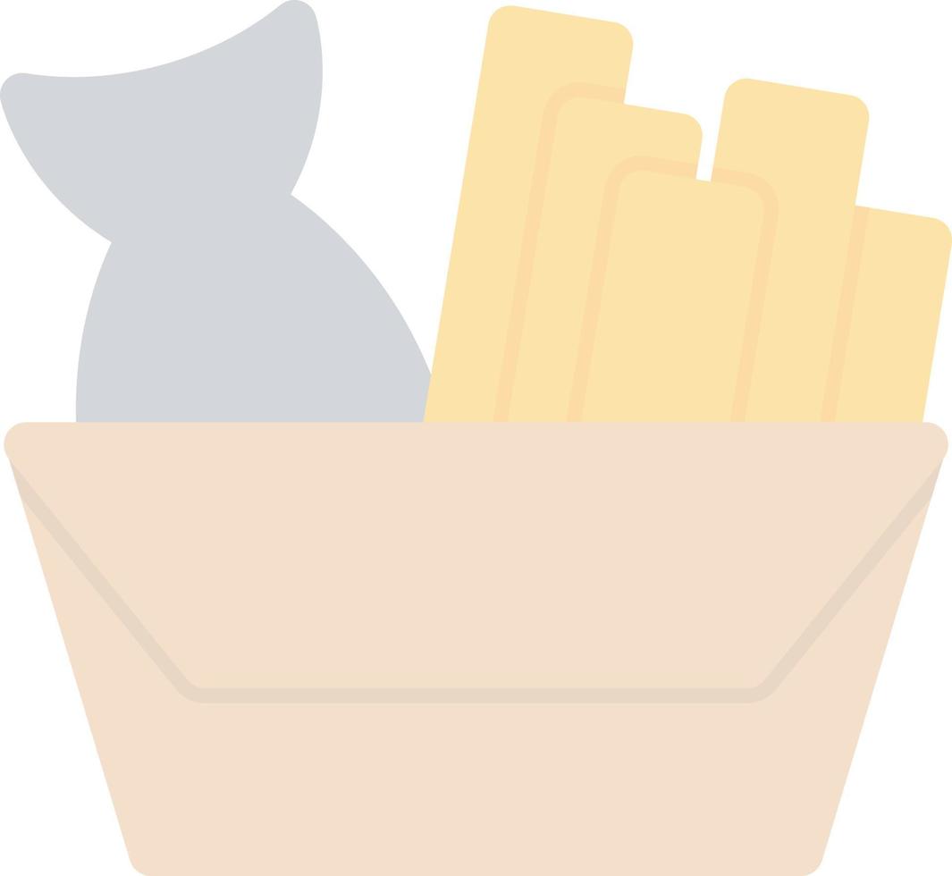 Fisch und Chips-Vektor-Icon-Design vektor