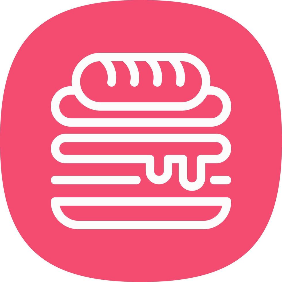 Kubanisches Sandwich-Vektor-Icon-Design vektor