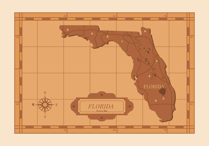 Florida Karte Abbildung vektor