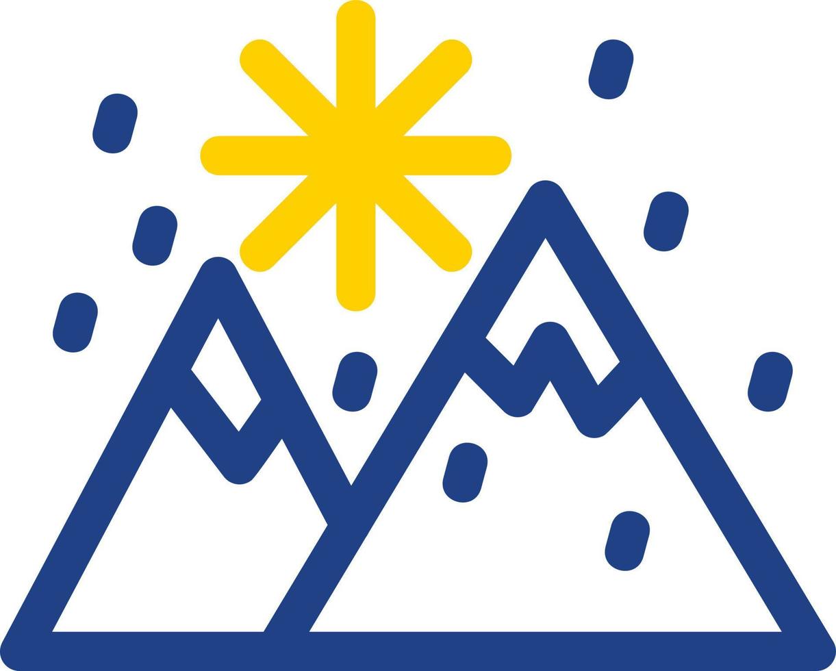 Glyphen-Symbol für Schneelandschaft vektor