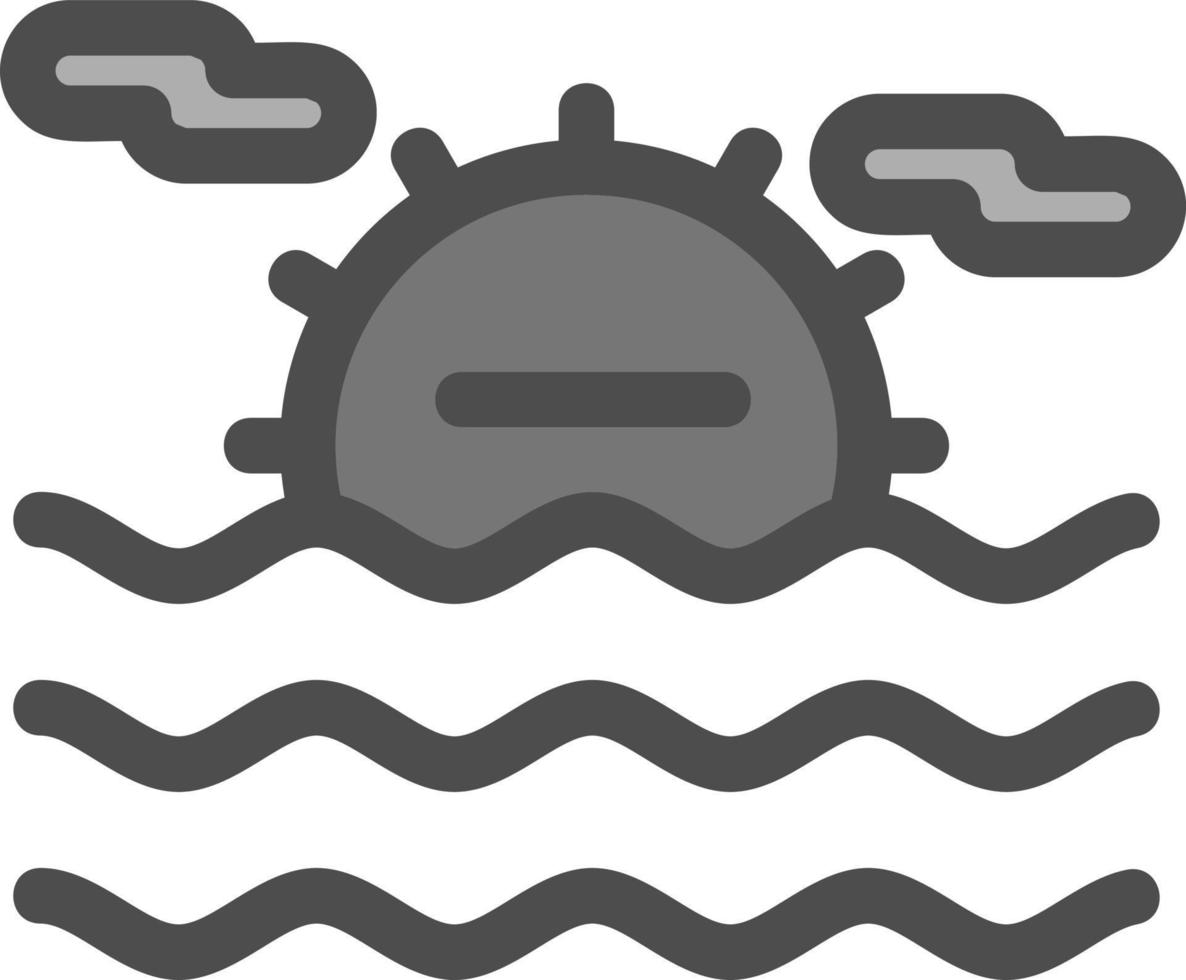 Symbol für die Glyphe der Meereslandschaft vektor