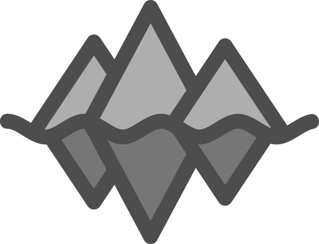 Eisberg-Landschafts-Glyphe-Symbol vektor