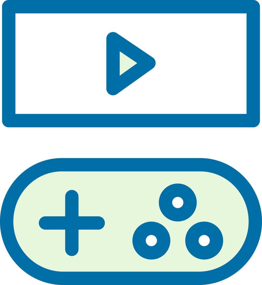 Spiel-Streaming-Linienvektor-Icon-Design vektor