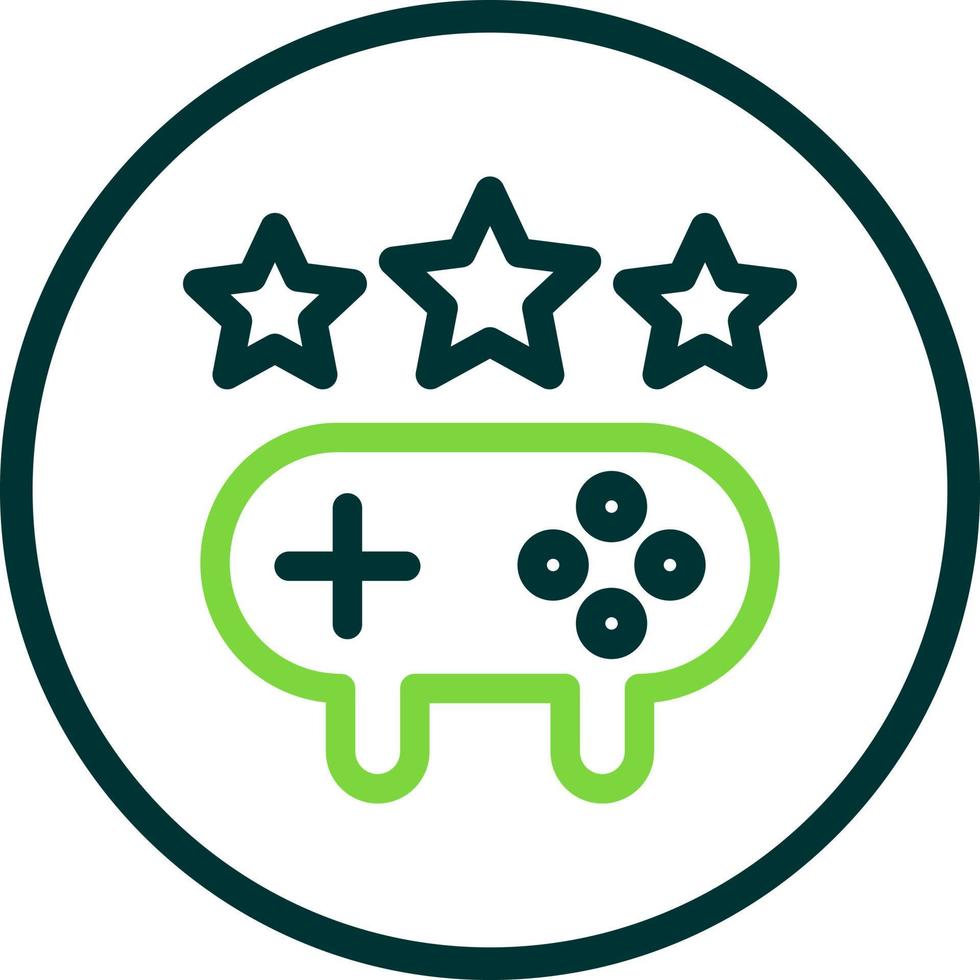 Spiel-Ranking-Linie Vektor-Icon-Design vektor