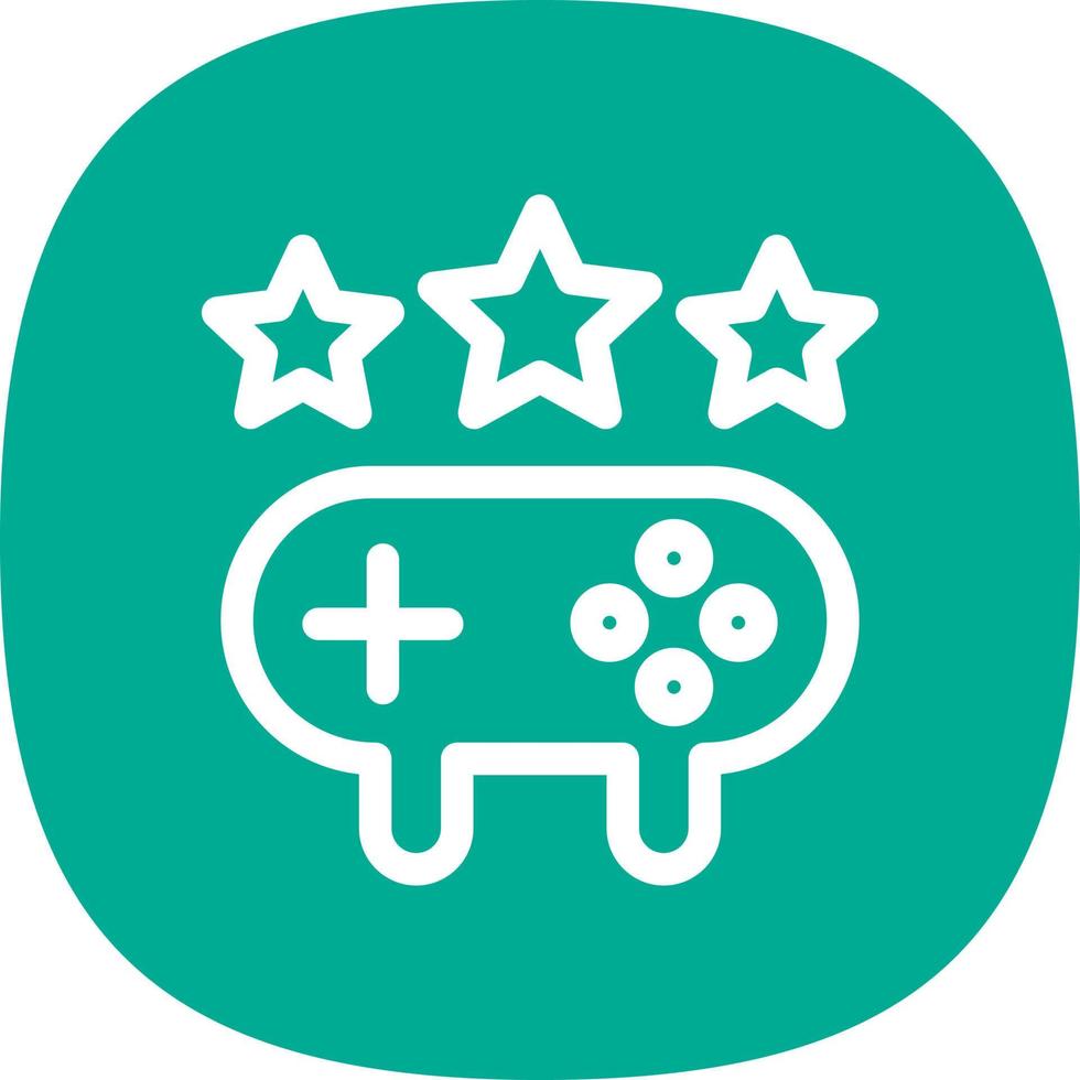 Spiel-Ranking-Linie Vektor-Icon-Design vektor