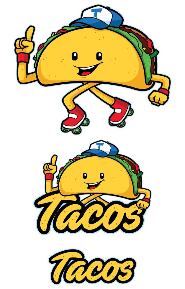 tacos söt maskot vektor