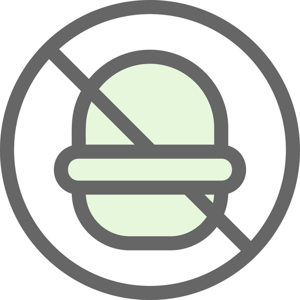 kein Fast-Food-Vektor-Icon-Design vektor