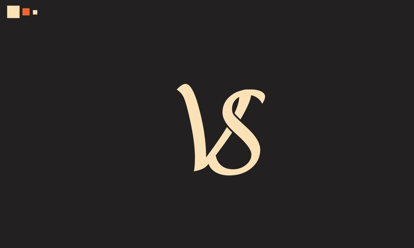 alphabet buchstaben initialen monogramm logo vs, sv, v und s vektor