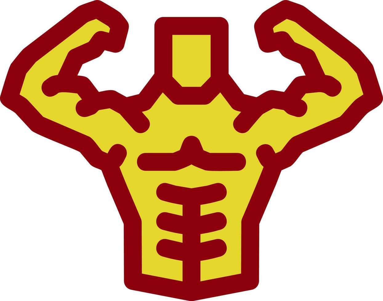 Bodybuilder-Vektor-Icon-Design vektor