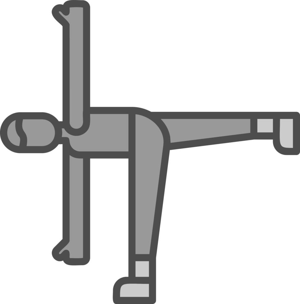 Halbmond-Pose-Vektor-Icon-Design vektor