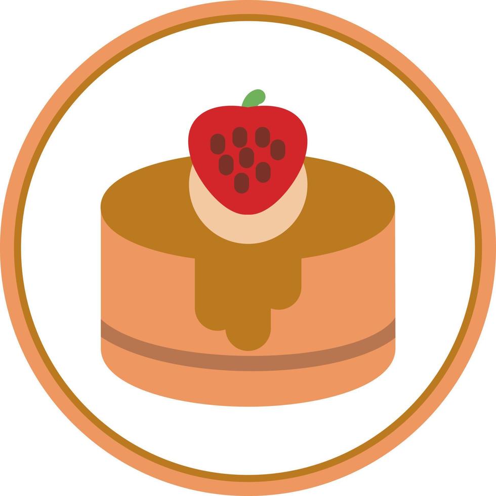 Erdbeerkuchen-Vektor-Icon-Design vektor