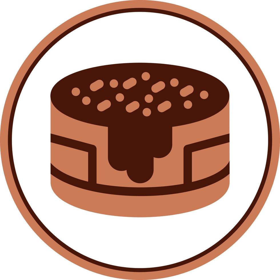 Schokoladenkuchen-Vektor-Icon-Design vektor