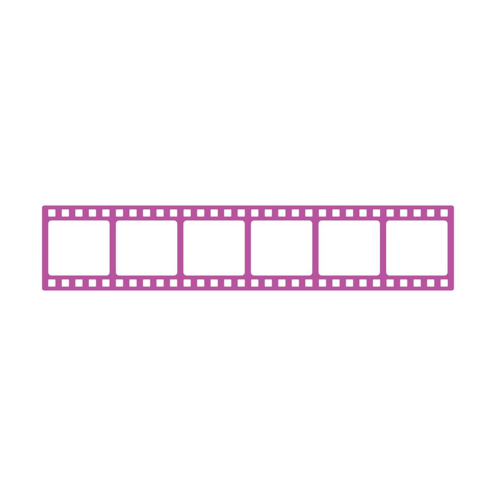 eps10 rosa Vektorfilmstreifenrolle 35 mm leeres Diarahmensymbol isoliert auf weißem Hintergrund. Rahmenbild-Fotografie-Symbol in einem einfachen, flachen, trendigen, modernen Stil für Ihr Website-Design und Logo vektor