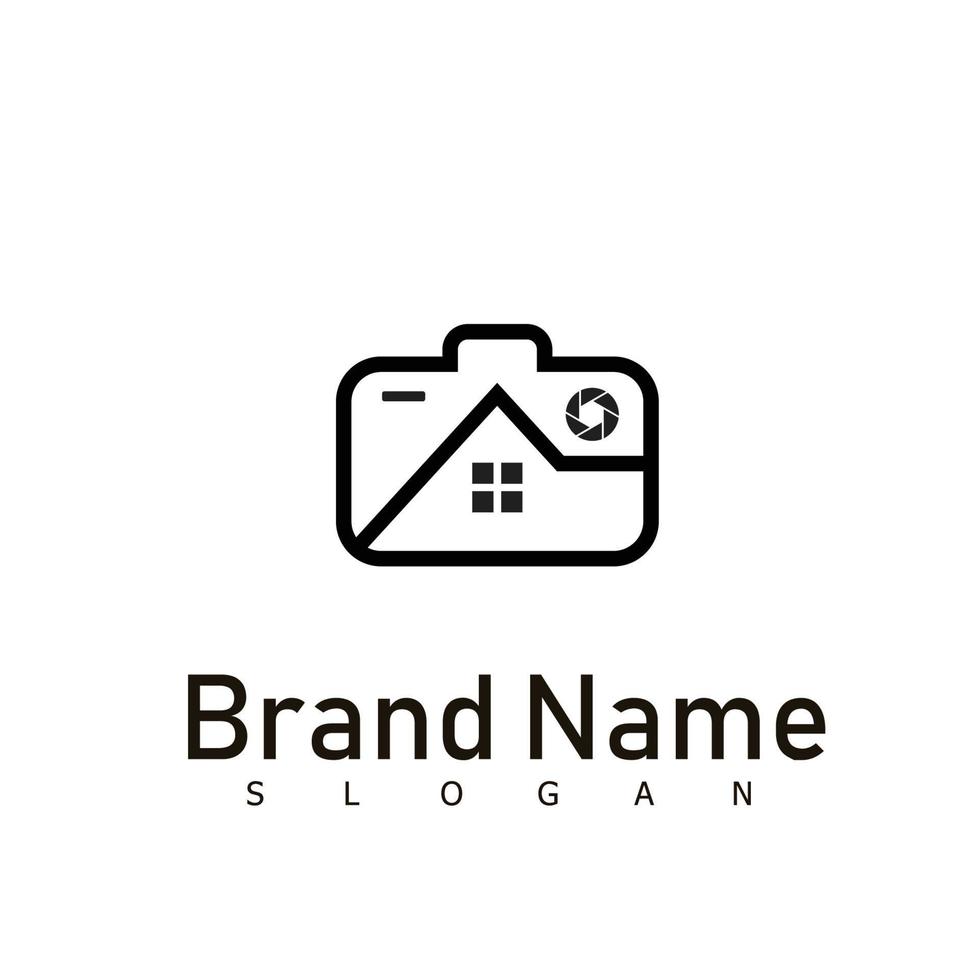 Foto kamera studio logotyp design symbol vektor