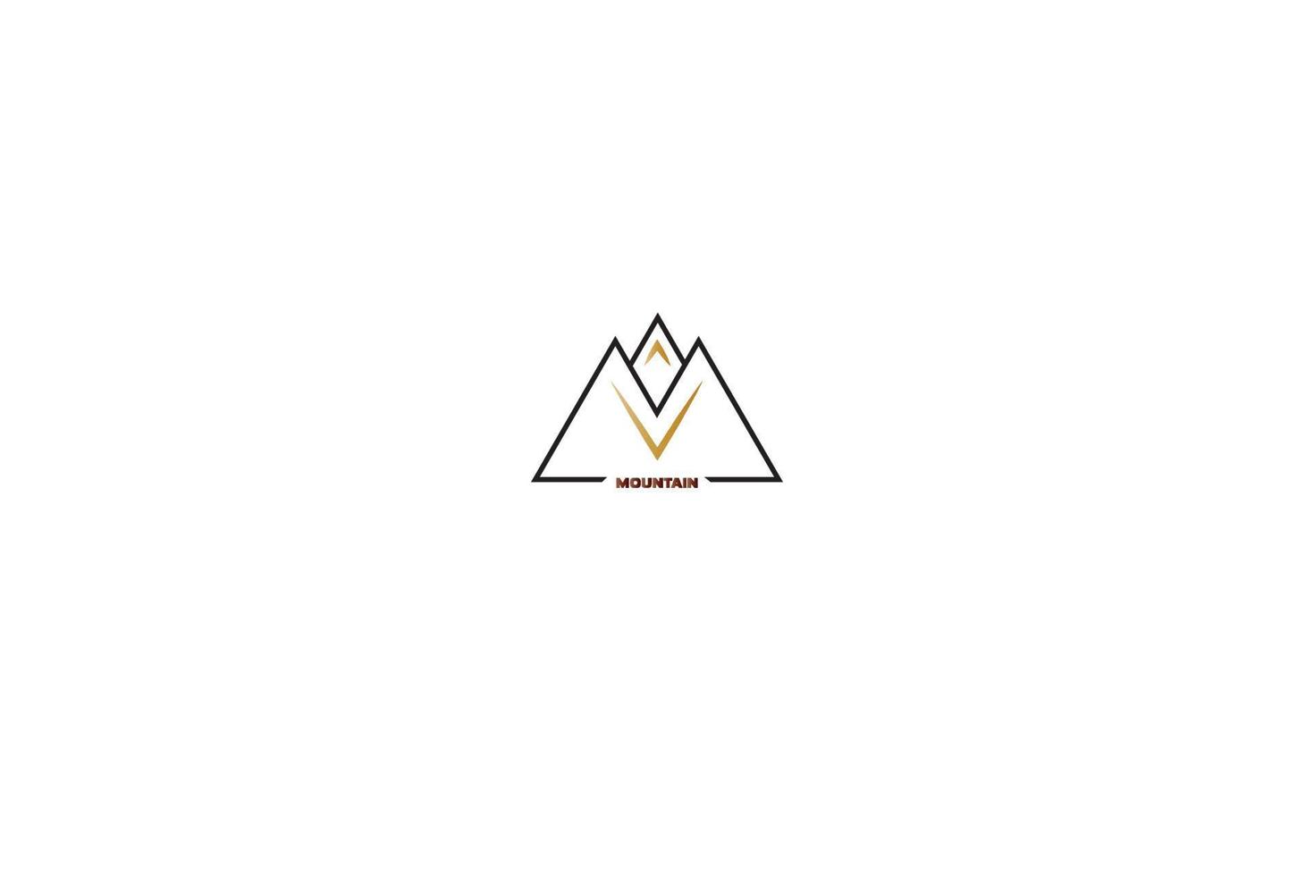 natürliche Bergsymbole und Logo vektor