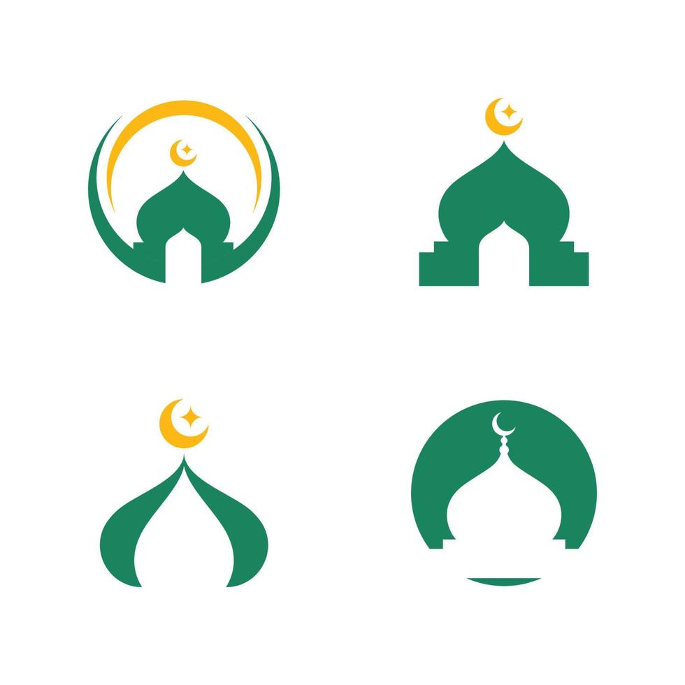 Vektorvorlage für das Logo der islamischen Moschee vektor