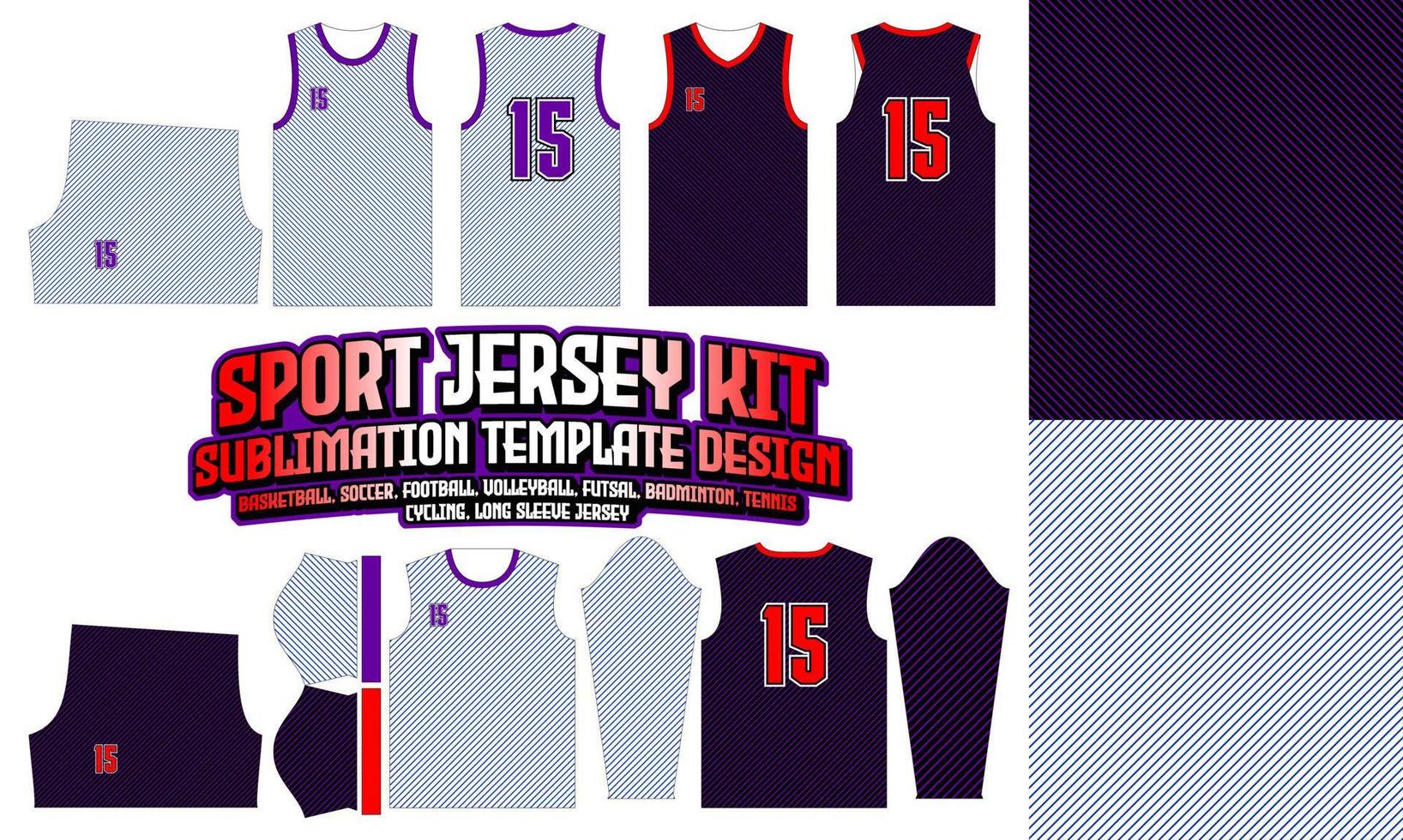 Ränder diagonal jersey kläder sport ha på sig sublimering mönster design 249 för fotboll fotboll e-sport basketboll volleyboll badminton futsal t-shirt vektor