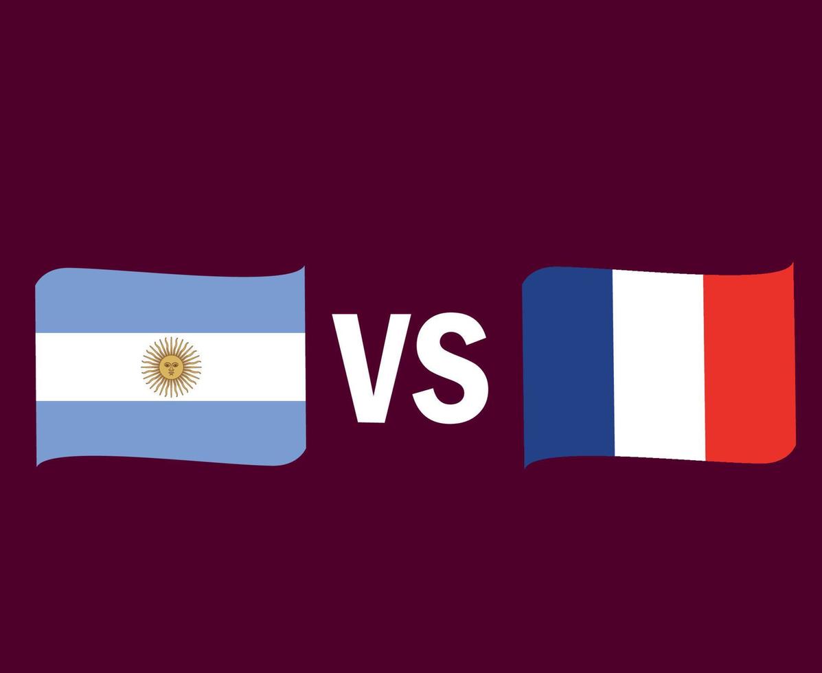 argentinien und frankreich flaggenband symbol design lateinamerika und europa fußball finale vektor lateinamerikanische und europäische länder fußballmannschaften illustration