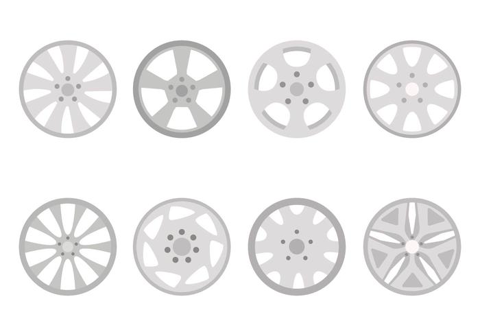 Plana hubcap-vektorer vektor