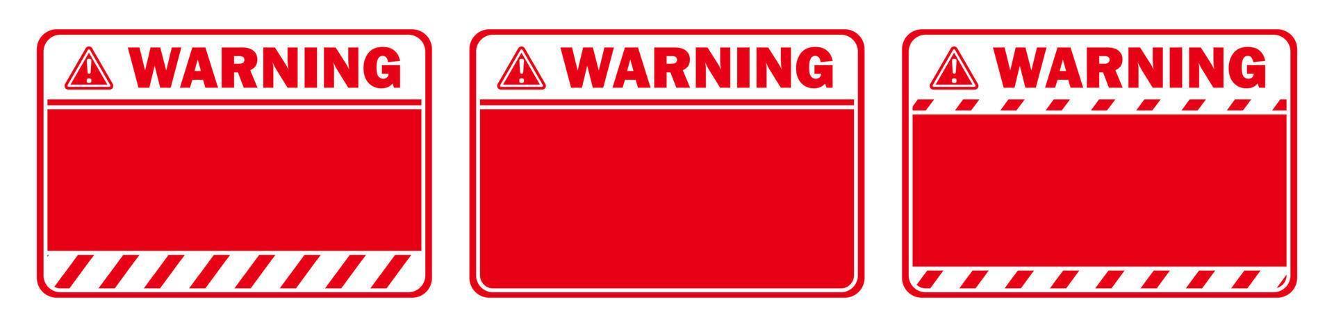 varning varning röd vit tecken text Plats område meddelande låda klistermärke märka objekt varor Råvara vektor