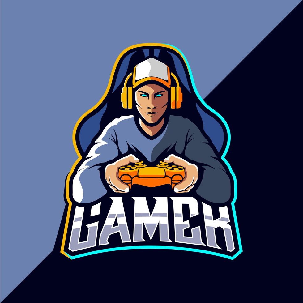 Gamer-Esport-Logo-Design vektor