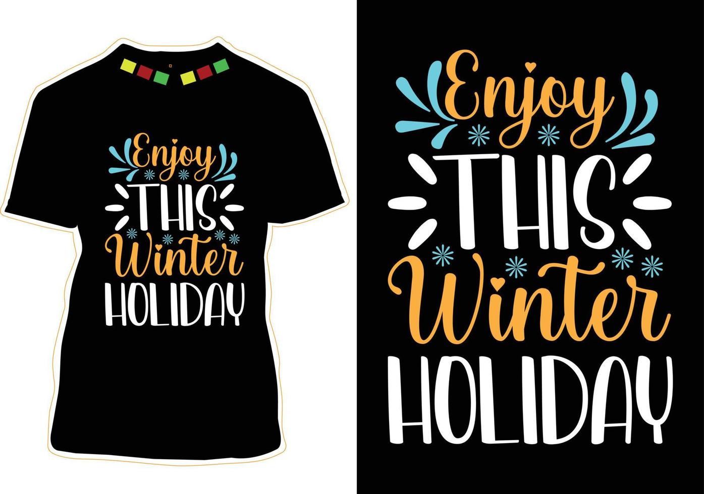 vinter- t-shirt design vektor