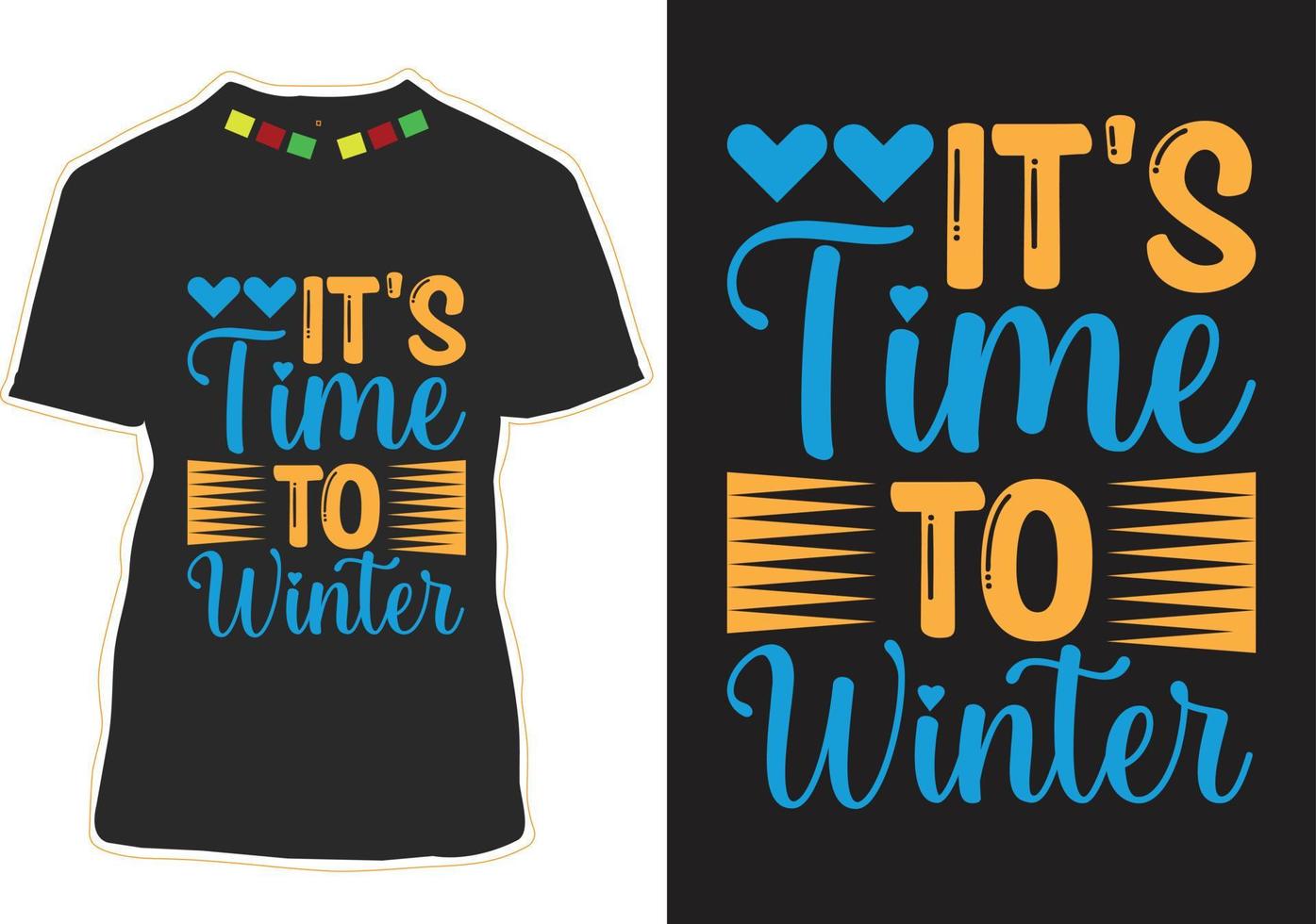 vinter- t-shirt design vektor