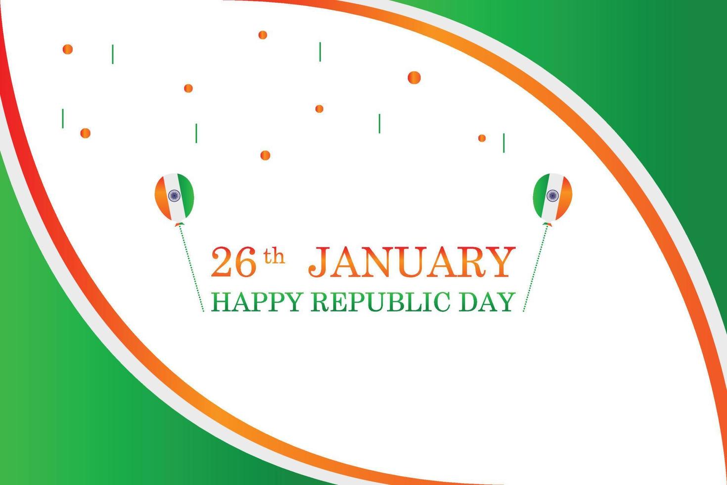 indisk flagga Lycklig republik dag begrepp, 26 januari indisk Lycklig republik dag bakgrund vektor illustration.