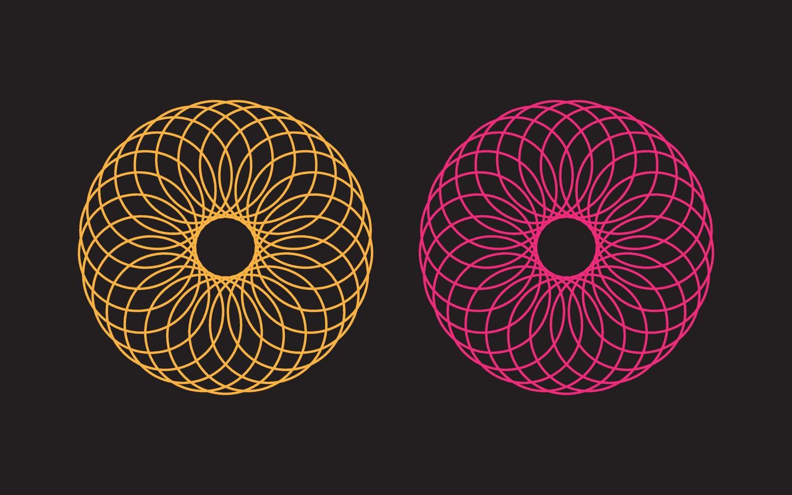 abstraktes Kreisgeometrisches Muster-Vektordesign, abstrakte Illustration 3d vektor