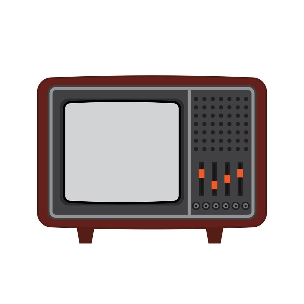 vektor abstrakt platt stock modern grafisk illustration av gammal retro årgång tv TV isolerat, 90 årgång skriva ut begrepp, retro vektor design. 80-tal, 90s ClipArt design begrepp. grafisk tecken.