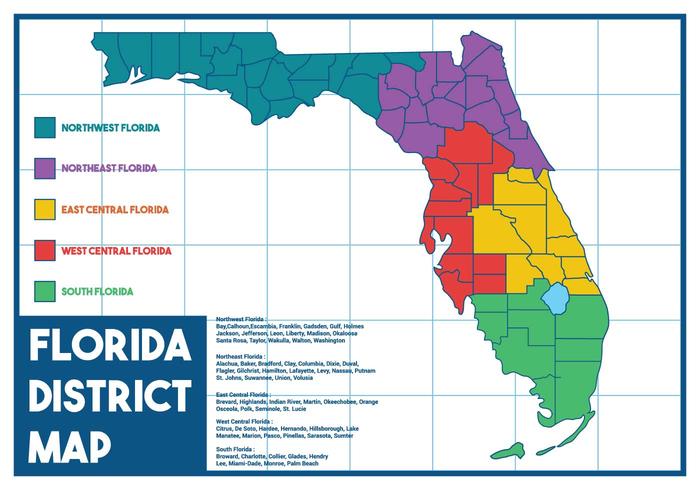 Florida Karte Vektor