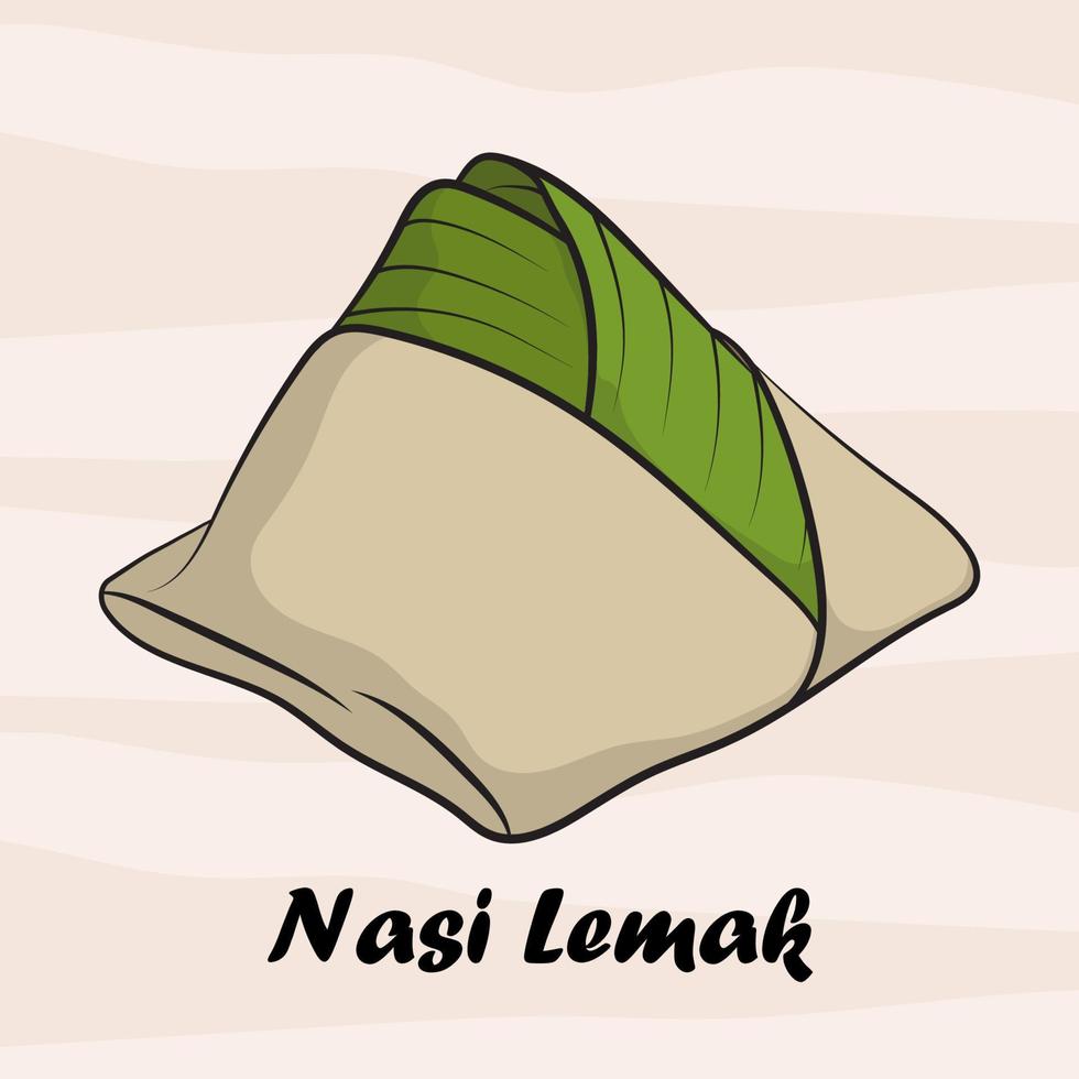 Illustration von Nasi Lemak im Vektordesign vektor