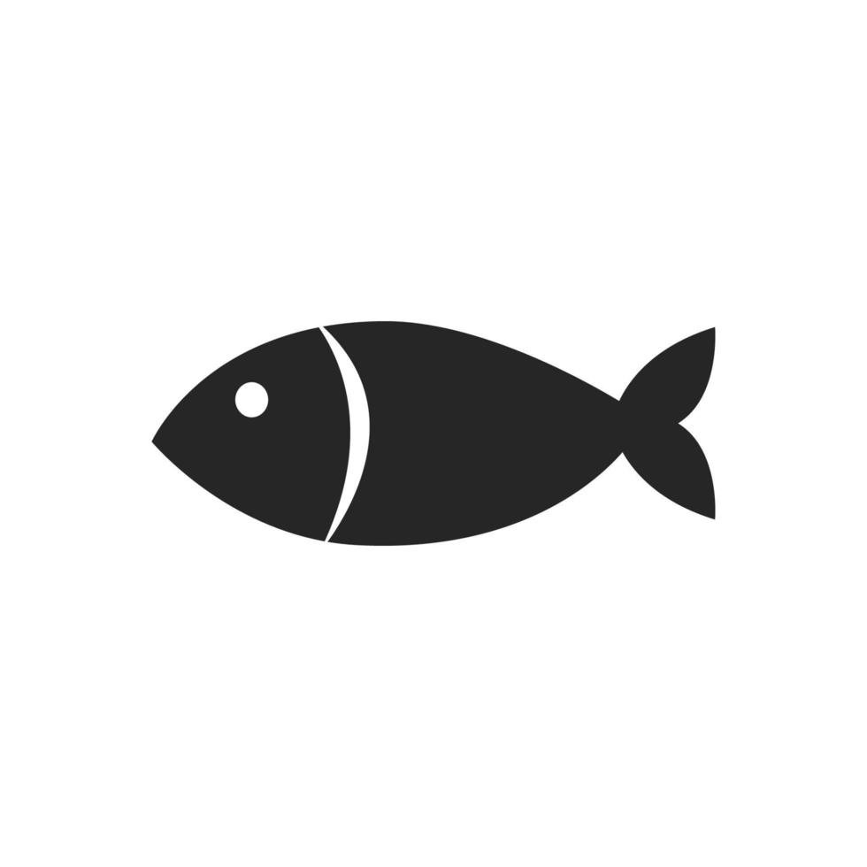 Fischsymbol isoliert auf weißem Hintergrund vektor