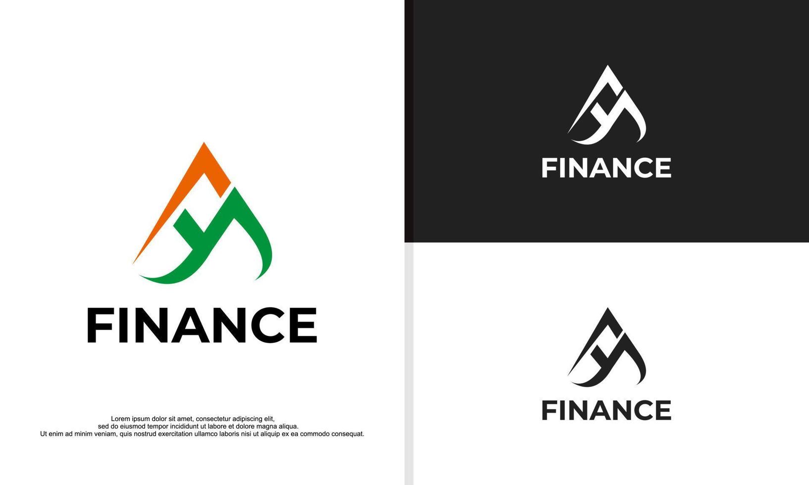 Logo-Vektor-Design-Illustration zu finanzieren vektor