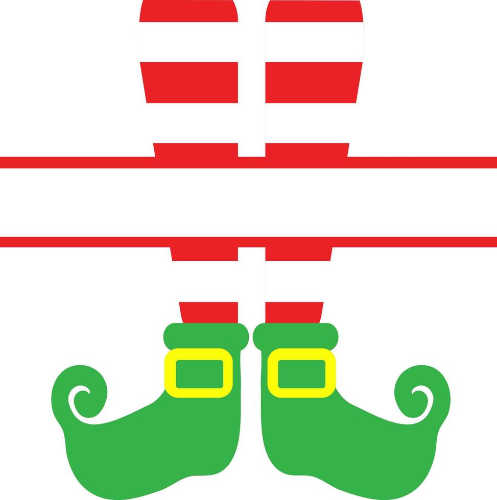 Socken Elf. zusammenpassende Familienweihnachtshemden. Weihnachtsgeschenk. Familie Weihnachten. Aufkleber. Karte. vektor