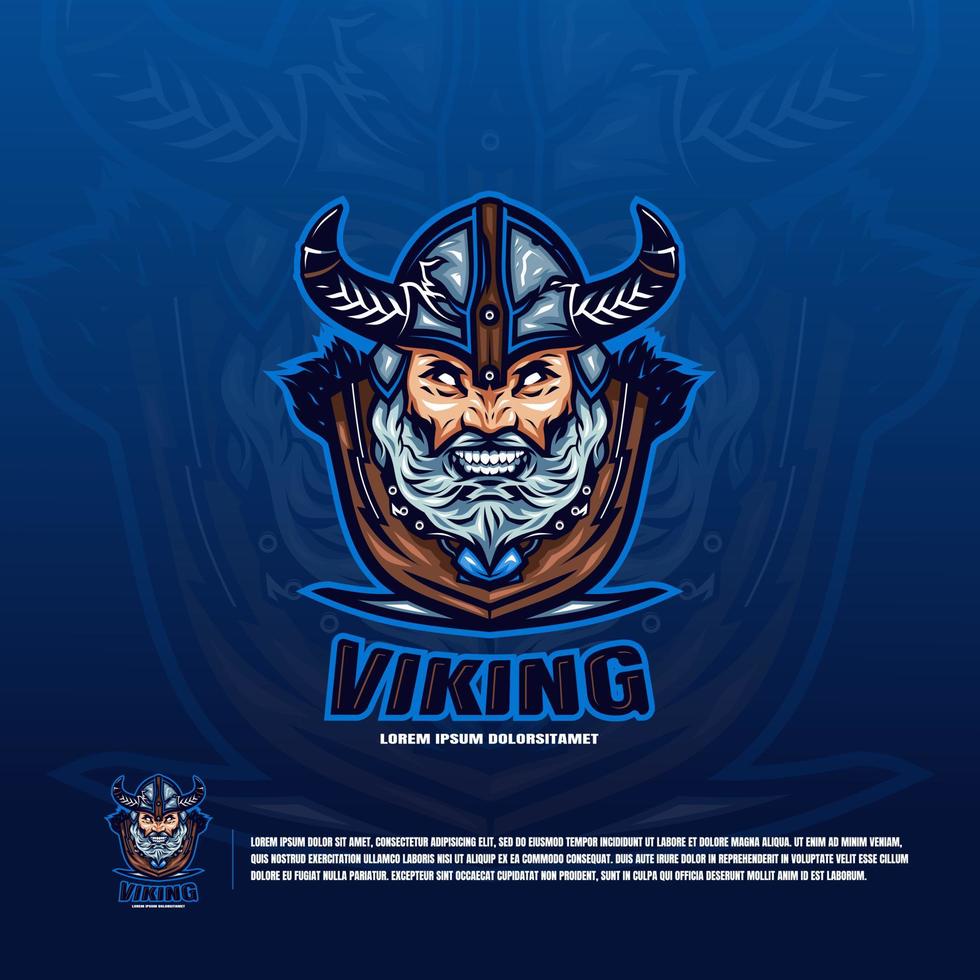 viking färgrik esports logotyper, emblems.vector illustration isolerat på bakgrund vektor