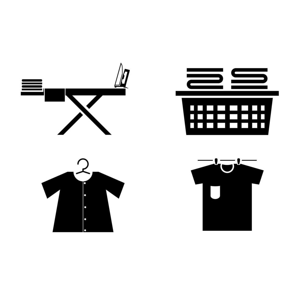 einzigartiger und attraktiver Bügeleisen und Wäscherei Ausrüstung Bild Grafik Symbol Logo Design abstraktes Konzept Vektor Stock. kann als Symbol für Reinigung oder Waschen verwendet werden